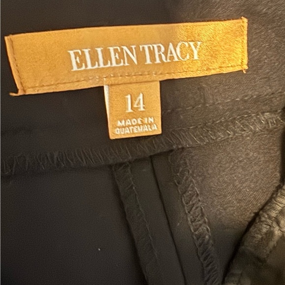 Ellen Tracy Black Slim-Fit Ankle Pants - Size 14 - Picture 4 of 6